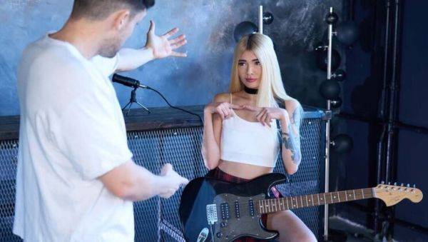 Hot Blonde Stepsister Sucks and Fucks Lucky Stepbro After Guitar Play - xxxfiles.com on freevids.org