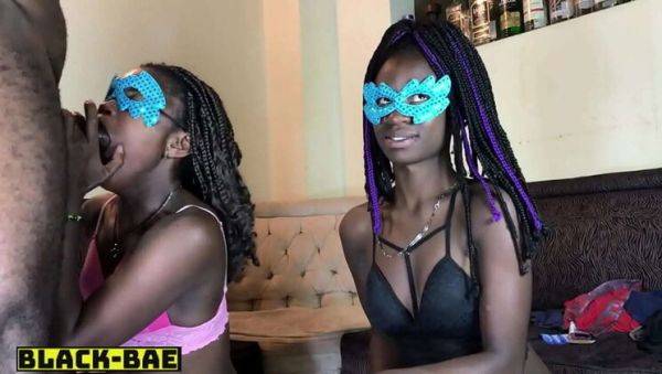 Hot Threesome with Two Brunette African Babes - Mena & Black Bae - porntry.com on freevids.org