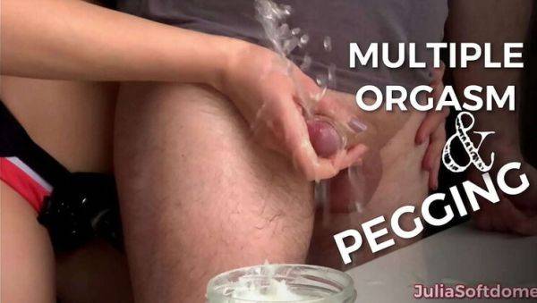 Ebony MILF Dominatrix Pegging Him Hard For Sissygasm & Cumshot - porntry.com on freevids.org