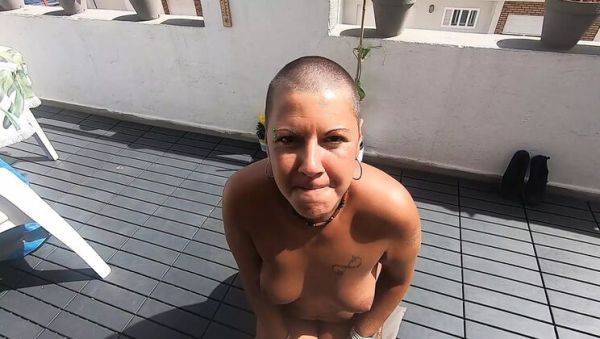 Beky Carril Sucks Cock on Open Terrace and Swallows Cum - xxxfiles.com on freevids.org