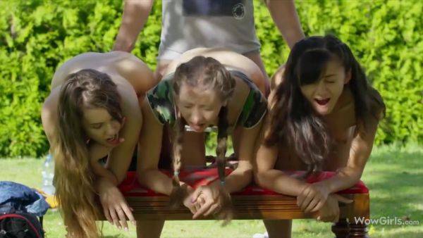 Hottest And In An Incredible Foursome In A Public Park With Elle Rose, Stephanie Moon And Shrima Malati - hotmovs.com on freevids.org