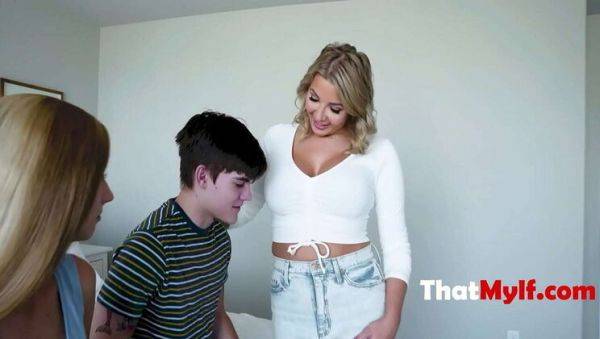 Step Mom Teaches Step Sister About Female Anatomy in Hot Threesome with Step Son - xxxfiles.com on freevids.org