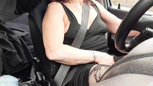 Hot Car Ride with Sandra Falkenhauer - Amateur Mature Masturbation in Pantyhose - veryfreeporn.com - France on freevids.org