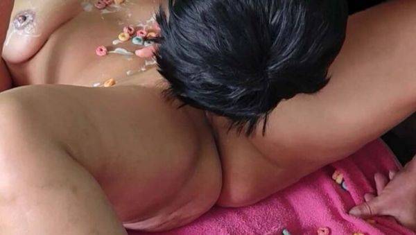 Big Tits MILF Garabas and Olpr Enjoy Oral Fun on Coral Beach in 4K - porntry.com on freevids.org