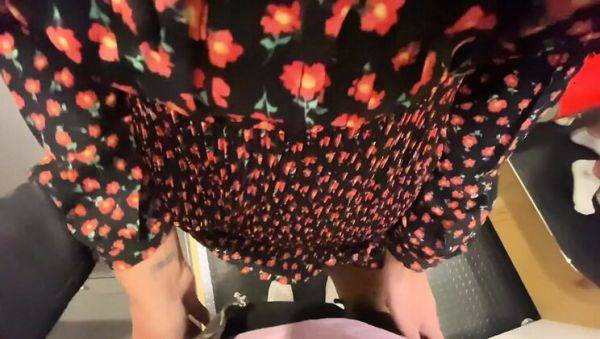 Teen Addy Broke Gives Sloppy Blowjob and Swallows Cum in Shopping Center Locker Room - veryfreeporn.com on freevids.org