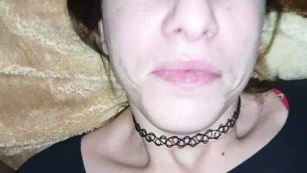 Amateur Wife Gives Sloppy Blowjob and Takes Cum in Mouth - xxxfiles.com on freevids.org