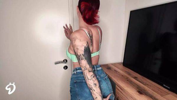 Hot Redhead Nina Devil Unwraps Her Big Tits in HD - porntry.com - France - Germany on freevids.org