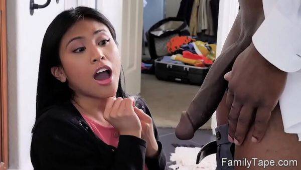Stepdad's Huge Black Cock Surprises Teen Stepdaughter Ember Snow - veryfreeporn.com on freevids.org