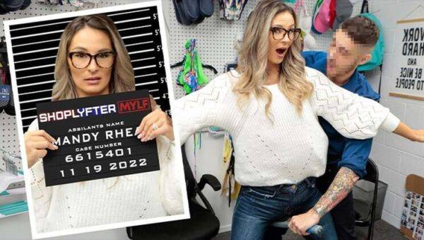 Stepmom Mandy Rhea Fucked Hard by Stepson Cop in Backroom After Getting Caught Stealing - Shoplyfter MILF - porntry.com on freevids.org