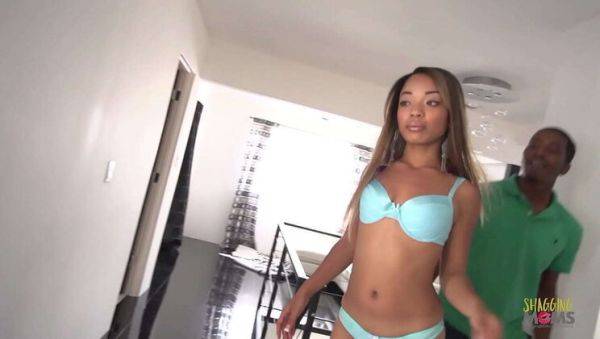 Slim ebony babe takes huge black cock in her tight ass and gets a creamy facial - xxxfiles.com on freevids.org