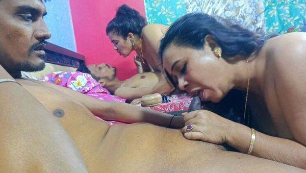 Indian Wife Swap Party: Desi Couples Dance, Drink & Hardcore Fuck with Tight Pussy - veryfreeporn.com - India on freevids.org