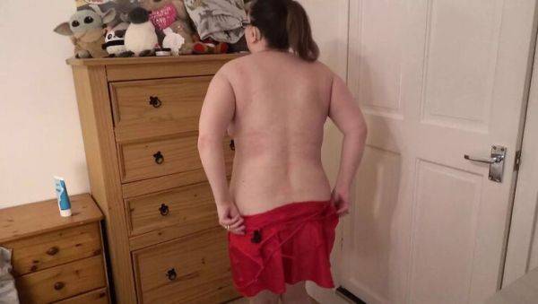 Blonde Wife Teases with Butt Plug in Stockings - porntry.com on freevids.org