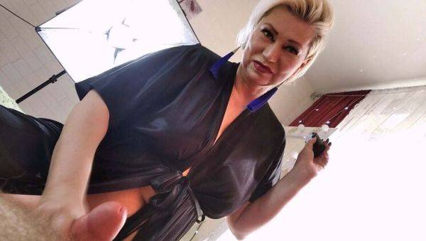 Hot MILF AimeeParadise in Glasses Sucks Cock - Cumshot in Mouth, Close-Up Blowjob, Dirty Talk - porntry.com - Russia on freevids.org