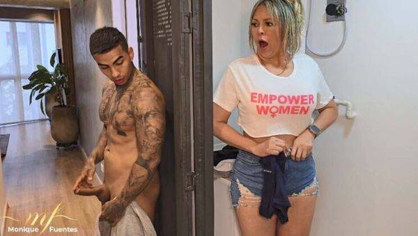 Big Ass Latina MILF Monique Fuentes Takes Stepson's Creampie in Tight Pussy - xxxfiles.com - Usa - Colombia on freevids.org