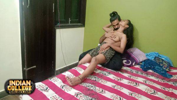 Hindi Sex In Juicy 18 Year Old Skinny Desi Girlfriend Fucked By Indian Hunk - desi-porntube.com - India on freevids.org