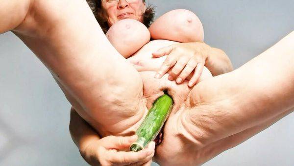 Hot Granny Solo Masturbation with Big Cucumber - Mariaold - xxxfiles.com on freevids.org