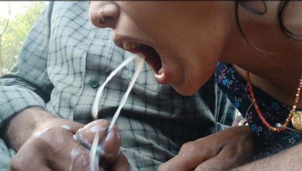 Indian Step Sister Seema Takes Big Cock Cumshot in Mouth - Desi Blowjob & Cum Swallow - porntry.com - India on freevids.org