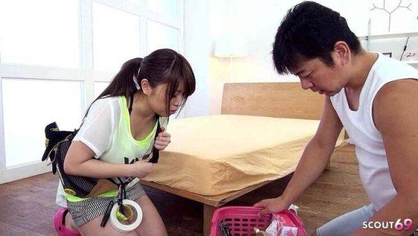 Petite Japanese Teen Virgin Tricked into First Time Cum Suck by Old Man - Uncensored JAV - veryfreeporn.com - Japan on freevids.org