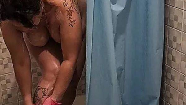 Hot Step Mom Caught in Shower by Step Son - Big Tits Latina MILF Squirting - xxxfiles.com - India - Peru on freevids.org