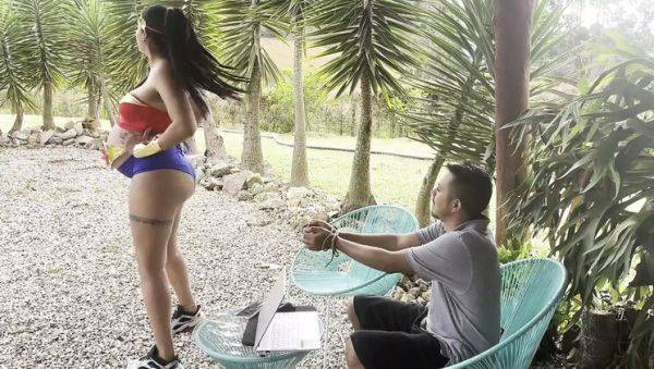 Pregnant Wonder Woman Fucks Villain Hard - Big Booty Latina MelaniRincon Creampie - xxxfiles.com on freevids.org