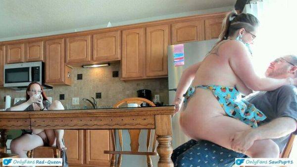 Hot MILF Maid RedQueen Serves Breakfast in Steamy Cuckquean Threesome - Big Tits, BDSM & Kitchen Sex - xxxfiles.com - Usa on freevids.org