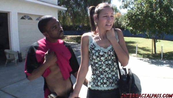 Skinny Brunette Amber Takes BBC Hardcore - Anal, Blowjob & Facial - porntry.com on freevids.org