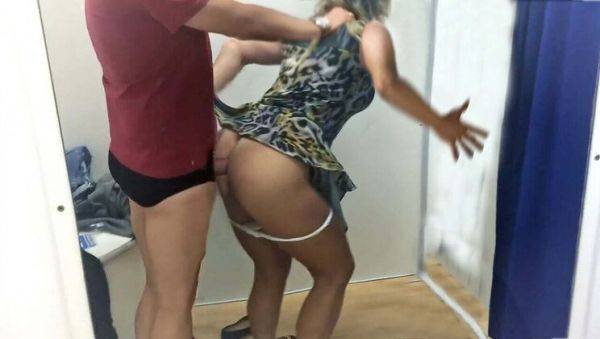 Stranger Peeps & Fucks My Big Ass in Dressing Room - Rough Anal Creampie POV - porntry.com - Russia on freevids.org