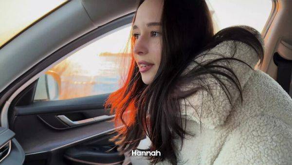 Hitchhiker HannahKim Sucks and Fucks in Car - Rough POV Blowjob, Cum Swallow - veryfreeporn.com on freevids.org