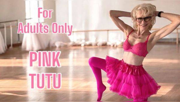 Granny Jacy in Pink Tutu Solo Masturbation - Tight Pussy & Dildo Orgasm - porntry.com - Britain on freevids.org