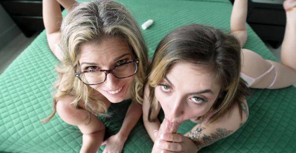 Horny lad gets to deep fuck pair of insolent MILFs hard enough to make them scream a lot - xbabe.com on freevids.org