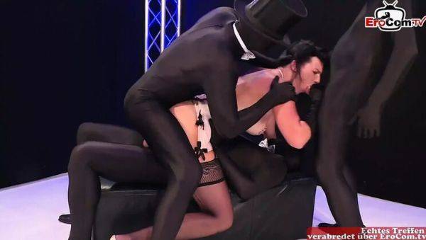 German slut Sina Velvet takes anal gangbang in nylons at gentleman's club - xxxfiles.com - Germany on freevids.org