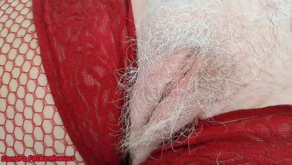 Mature MILF Sandra Falkenhauer Gets Wild with Vibrator in Fishnet Stockings - veryfreeporn.com - France on freevids.org