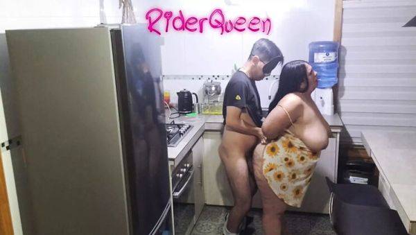 Hot Stepmom Gets Surprise Kitchen Fuck - Big Tits Latina MILF RiderQueen - veryfreeporn.com - Usa on freevids.org