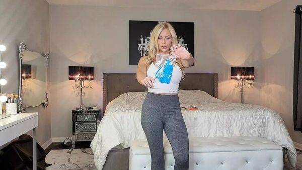 Blonde MILF Danielle Renae Shows Off Her Big Tits in Super Sheer Micro Bikini Try-On - porntry.com on freevids.org