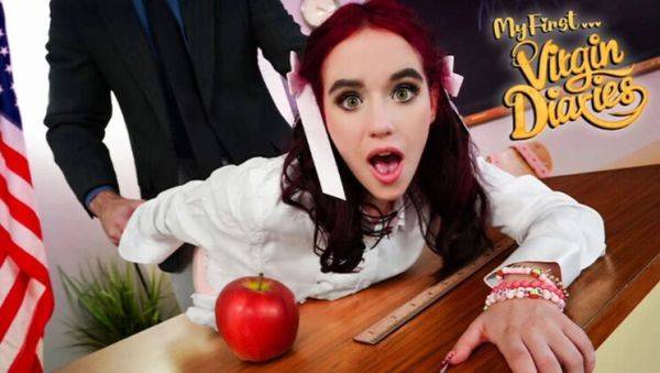 Ivy Rose Loses Her Virginity - Teen Teacher's Pet Gets Rough Fuck - porntry.com on freevids.org