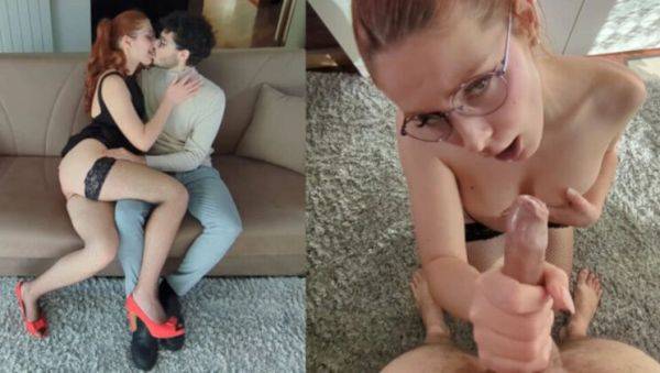 Hot Italian Real Estate Agent Fucks Hard for Sale - POV Blowjob & Cum in Mouth - porntry.com - Italy on freevids.org