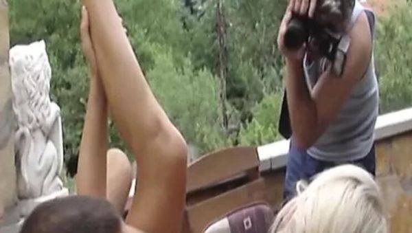 Slender German blonde Jessika Girl takes big cock on balcony - outdoor hardcore fuck - porntry.com - Germany on freevids.org