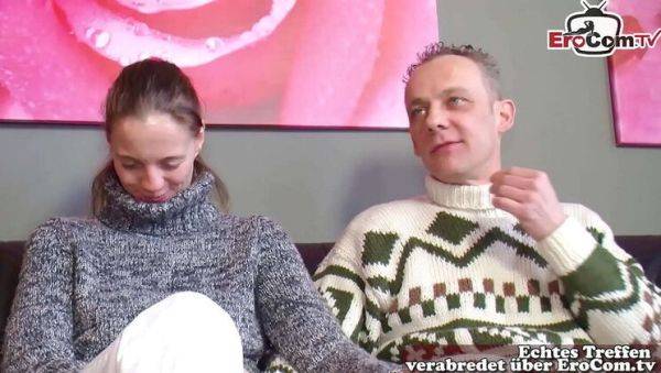 Hot German Teen Nikky Om Shares First MMF Threesome with GF - Amateur Casting Fuck - xxxfiles.com - Germany on freevids.org