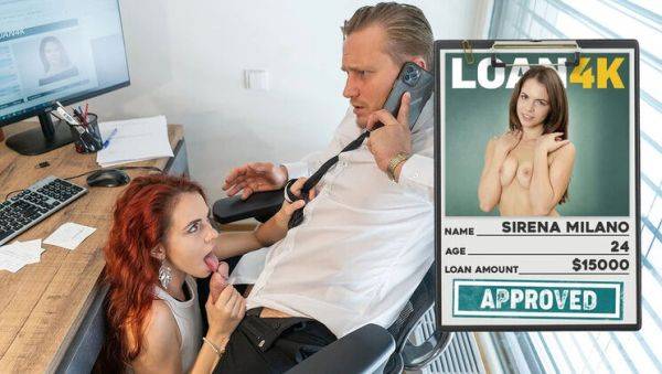 Hot Redhead Sirena Milano Gives Perfect Blowjob in Office - HD Fuck - veryfreeporn.com on freevids.org