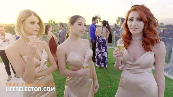 Hot bridesmaids Abella Danger, Emma Hix & Lacy Lennon share one big cock - wet pussy threesome fuck - veryfreeporn.com on freevids.org