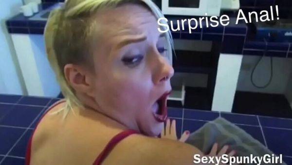 Surprise Kitchen Anal: Hard Fuck While She Cleans - No Warning! - veryfreeporn.com on freevids.org
