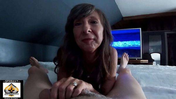 Sexy Milf Marie Sucks Huge Dick and Swallows Cum - Homemade Granny BJ - veryfreeporn.com on freevids.org