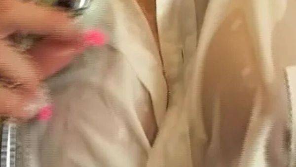 Hot German babes Caroline De Jaie & Demi Blue share a double dildo in steamy bedroom lesbian sex - veryfreeporn.com - Germany on freevids.org