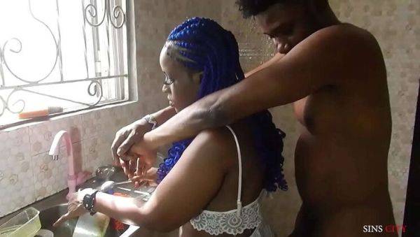 Hot Stepdad Fucks Me Doggystyle While I Wash Dishes - Brunette Amateur Creampie - porntry.com on freevids.org