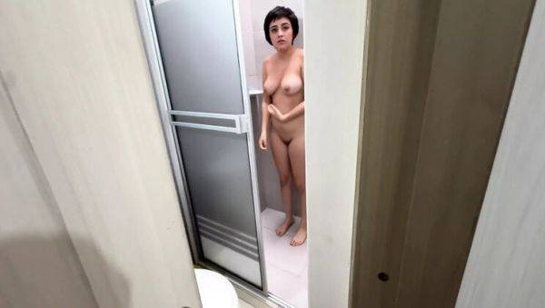 Stepsister Caught Naked in Shower - Horny POV Fuck with Juicy Latina Teen - veryfreeporn.com on freevids.org