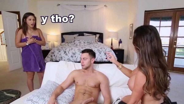 BangBros - Teen PAWG Abella Danger Fucks Stepmom Nikki Benz in Hot FFM Threesome - xxxfiles.com on freevids.org