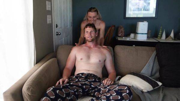 Hot Blonde Sav Moolah Gets Silent Fuck on the Couch - Doggy Style & Cumshot - xxxfiles.com - Usa on freevids.org