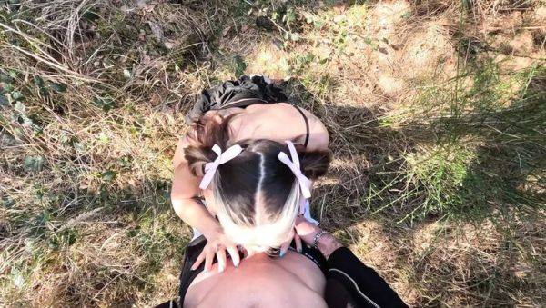 Hot Stepsister Bella Diamondx Fucks in Forest - Blowjob & Creampie Outdoor Sex - xxxfiles.com - Germany on freevids.org