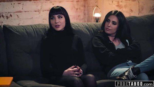 Sleazy Probation Officer Blackmails Casey Calvert & Charlotte Sartre for Hardcore Threesome Sex - porntry.com on freevids.org