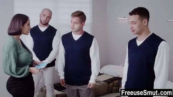 Victoria June Hot MILF Step Mom Fucks 3 Orphan Boys Gangbang - xxxfiles.com on freevids.org